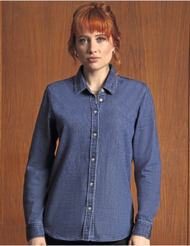 NEO-04797-Womens High-End Denim Shirt Bennett
